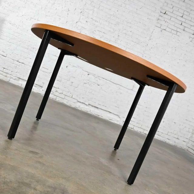 Early 21st Century Vintage Modern Herman Miller Natural Oak Round Everywhere Table by Dan Grabowski For Sale - Image 5 of 13
