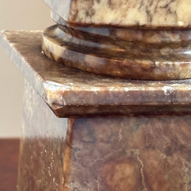 Italian Neoclassical Alabaster Obelisk For Sale - Image 11 of 18