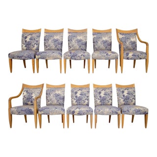 Donghia Upholstered Dining Chairs, 10 For Sale