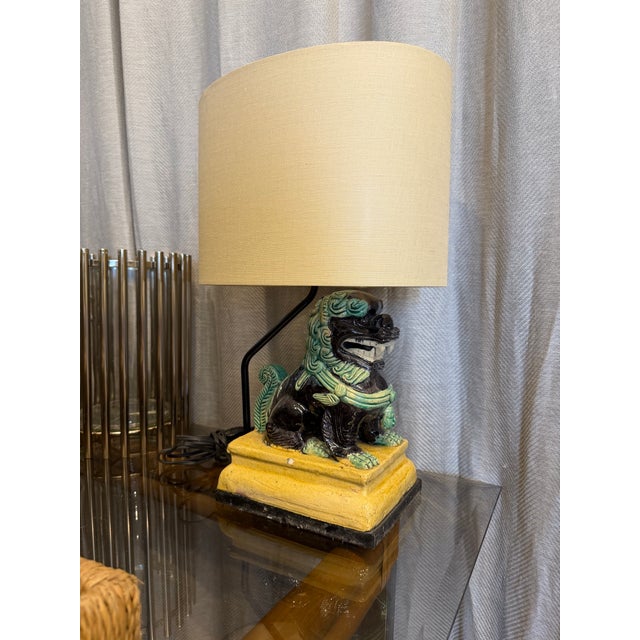 Antique Foo Dog Table Lamp For Sale In Miami - Image 6 of 6