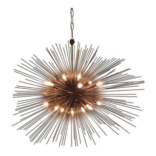 Kelly Wearstler Strada Oval Aged Iron Pendant Light For Sale