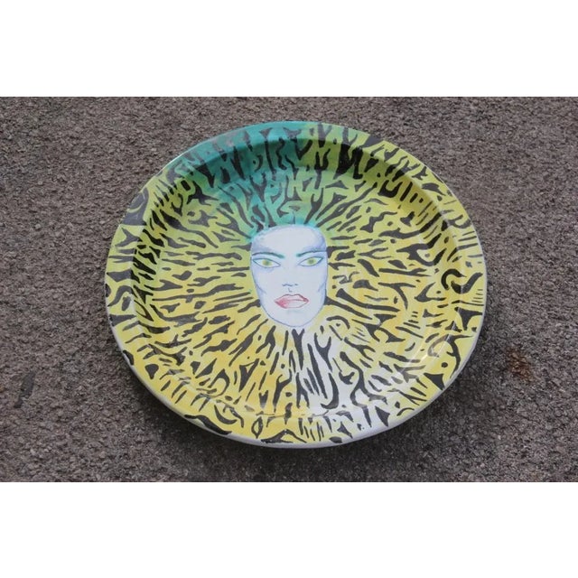 Italian Ceramic Plate, 1980s For Sale - Image 11 of 11