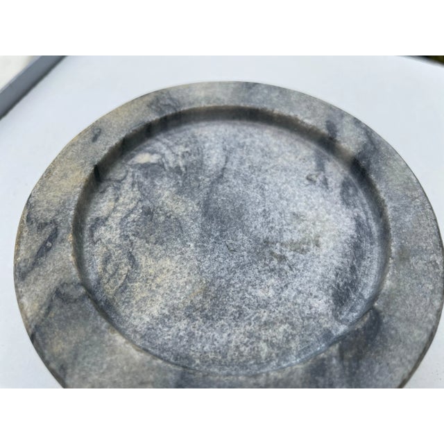 Gold Italian Grey Vide Poche Ashtray in Marble and Brass, 1960 For Sale - Image 8 of 9