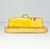 French Country Terre E Provence Yellow & Green Earthenware Rectangle Butter Dish For Sale - Image 3 of 7