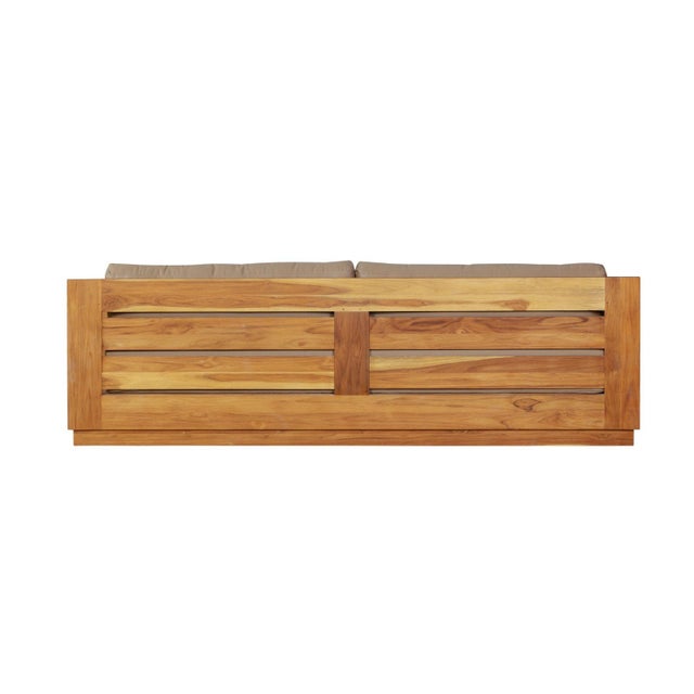 White Imperial Grove Outdoor Solid Teak Wood- 84" For Sale - Image 8 of 15