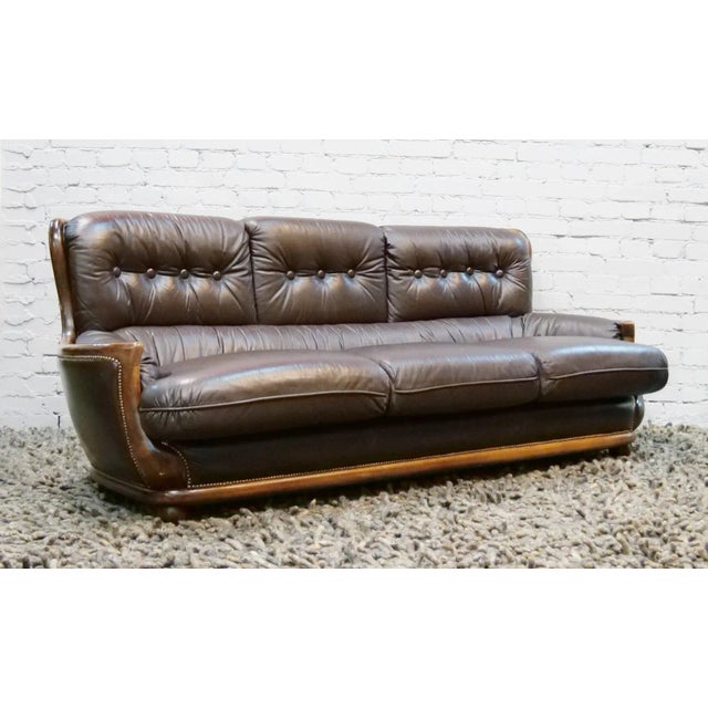 Arts & Crafts Style Leather Sofa, 1950s For Sale - Image 10 of 18