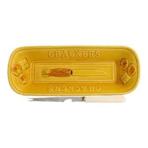 Midcentury California Pottery Cracker Bowl & Cheese Knife