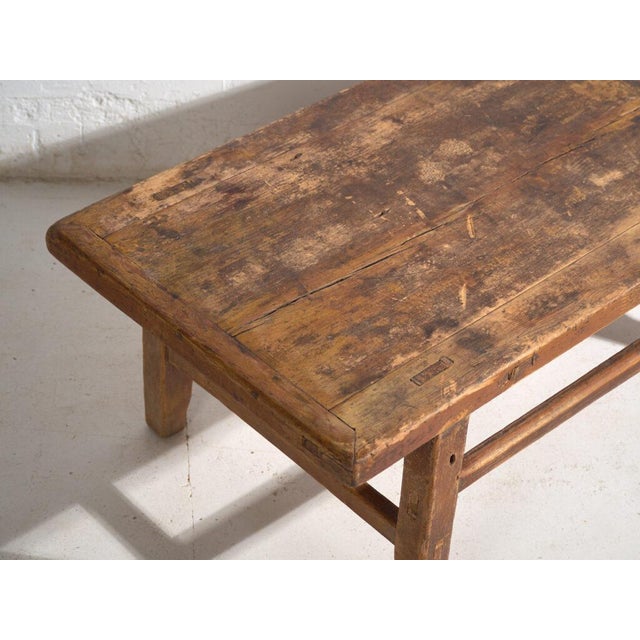 Brown Chinese Low Table in Pine For Sale - Image 8 of 10