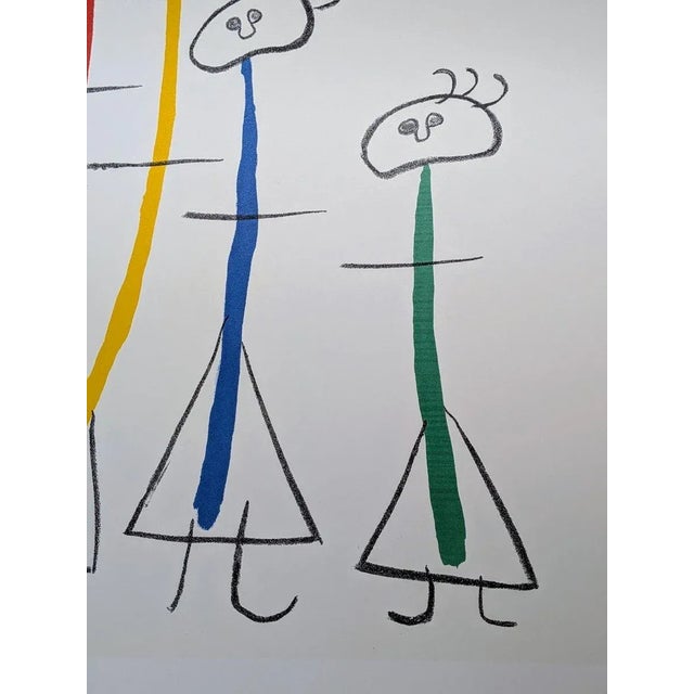 Joan Miro, Surreal Family with Star, Lithograph, 1970s For Sale - Image 5 of 8