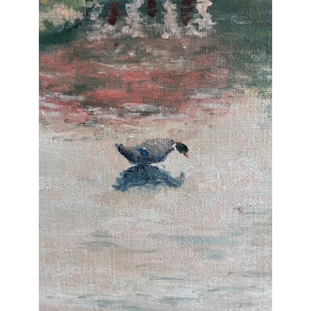 Vintage Original Landscape Oil Painting, Signed Farmhouse Art For Sale - Image 10 of 18