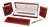 Must de Cartier Santos Fountain Pen with 18ct Gold Nib, Brushed Steel and Gilt Metal, 1990s, Set of 2 For Sale