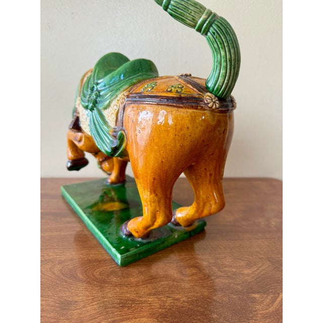 Amber Large Mid-Century Chinese Tang Dynasty Style Horse Figurine For Sale - Image 8 of 10