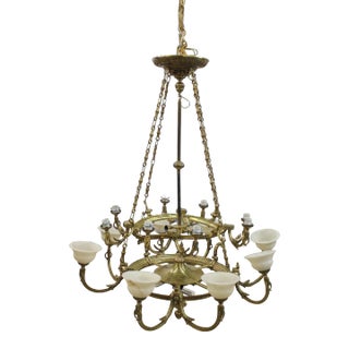 Monumental French Style Bronze Chandelier - Project For Sale