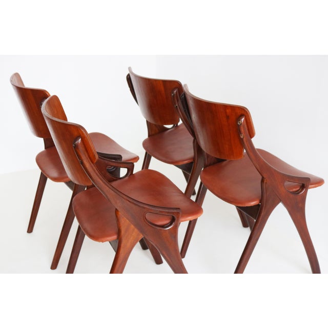 1950s Danish Dining Chairs by Arne Hovmand Olsen for Mogenskold, 1950, Set of 4 For Sale - Image 5 of 13