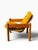 Danish Modern Solid Pine Lounge Armchair | New Canvas Sling & Mustard Velvet Cushion | C. 1970s For Sale - Image 4 of 11