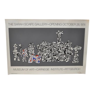 Jean Dubuffet "Sarah Scaife Gallery" Opening Poster Circa 1974 For Sale