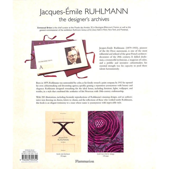 "Jacques-Emile Ruhlmann: The Designer's Archives" 2004 Breon, Emmanuel For Sale - Image 4 of 12