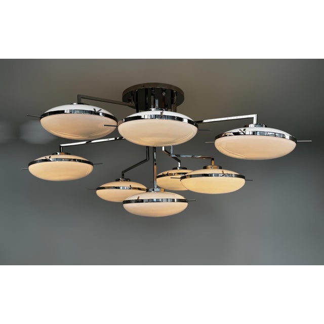 Glass 21st Century Astro Murano Flush Mount by Fabio LTD For Sale - Image 7 of 10