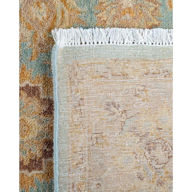 2000 - 2009 Mogul Hand-Knotted Area Rug - Light Blue, 4' 7" x 7' 6" For Sale - Image 5 of 8