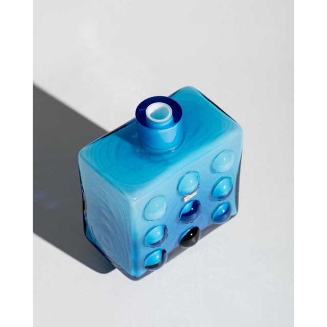 Pop Art Duo Blue Cased Glass Bubble Vases from Friedrich Kristall, Germany, 1970s, Set of 2 For Sale - Image 18 of 18