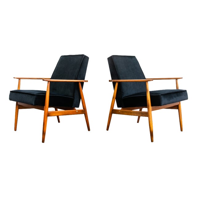 Vintage Lounge Chairs by H. Lis, Poland, 1970s, Set of 2 For Sale
