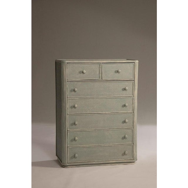 Vintage Bamboo and Vienna Straw Chest of Drawers, 1960s For Sale - Image 3 of 18