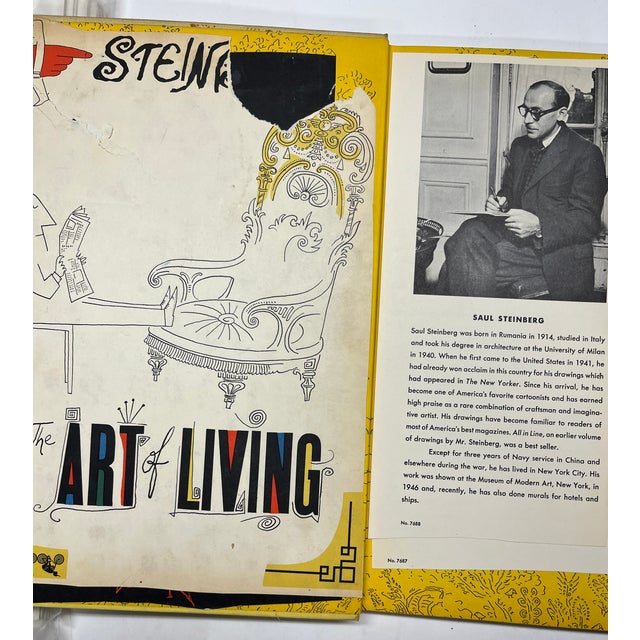 The always marvelous Saul Steinberg. The Art of Living, 1949. Oversized hardcover. DJ inside in fragments. Illustrated...