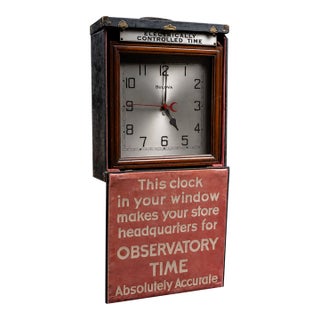 Vintage Bulova Observatory Time Clock Salesman Sample For Sale
