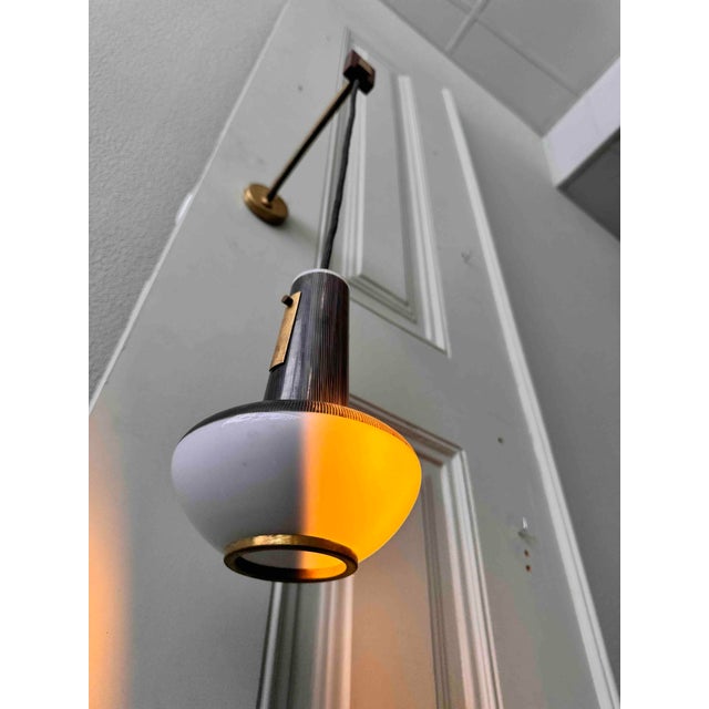 1950s Mid-Century Glass and Wood Sconce, 1950s For Sale - Image 5 of 18