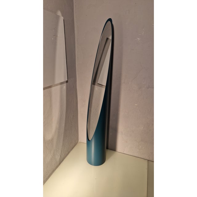 Teal Model Unghia Nail Lipstick Floor Mirror in Petrol Green For Sale - Image 8 of 16