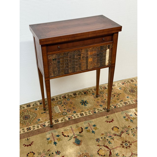French Louis XVI Style Faux Book Side Table, Early 20th Century For Sale - Image 11 of 12