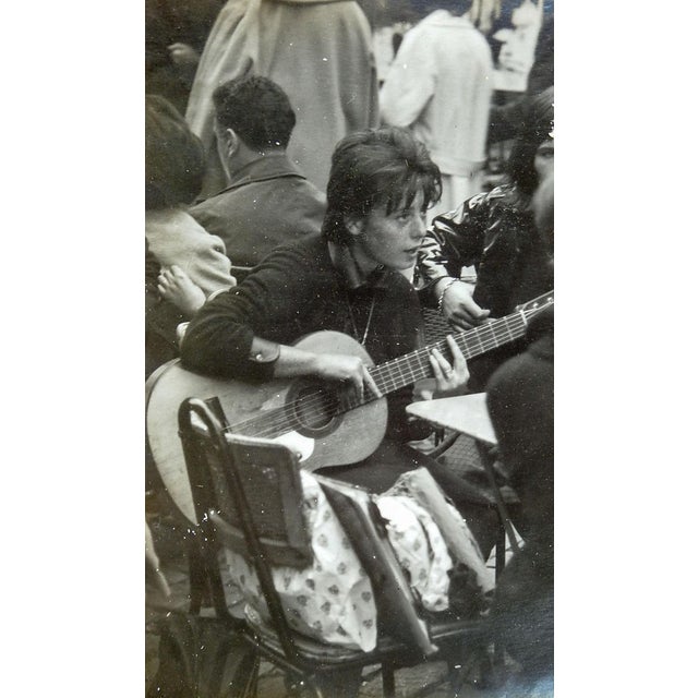 Mid-Century Modern 1960s Paris Street Musician Photograph For Sale - Image 3 of 3