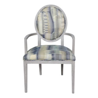 Basset Attributed Oval Back Arm Chair For Sale