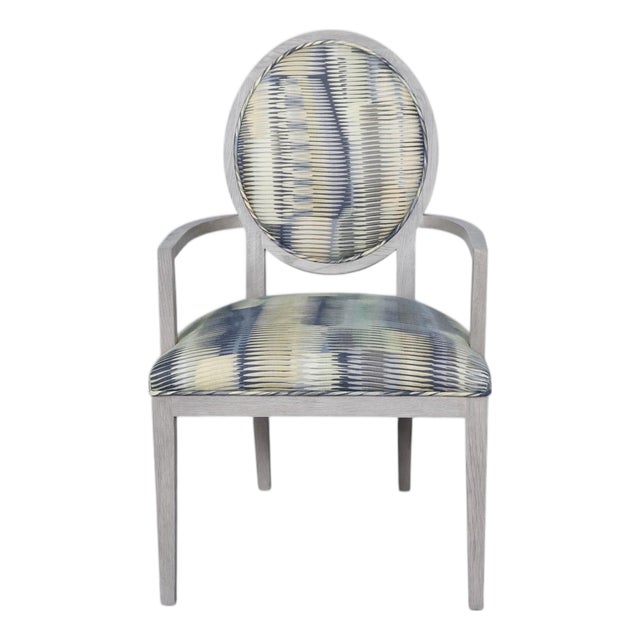 Basset Attributed Oval Back Arm Chair For Sale