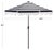Modern Lucerna 9 Ft Crank Umbrella, Black Stripe/Brown Pole For Sale - Image 3 of 9