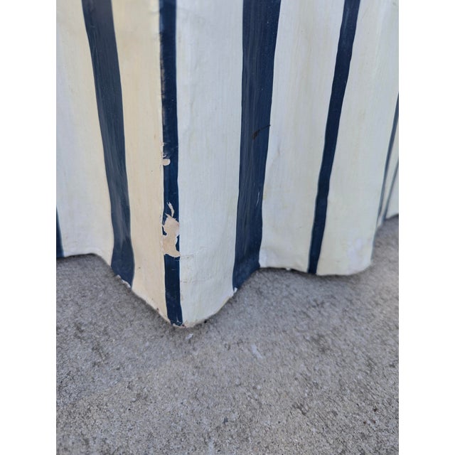 Vintage Trompe Loeil Hand Painted Skirted Side Table For Sale - Image 12 of 16