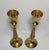 Campaign Vintage Brass Tassel Candlestick Pair For Sale - Image 3 of 10