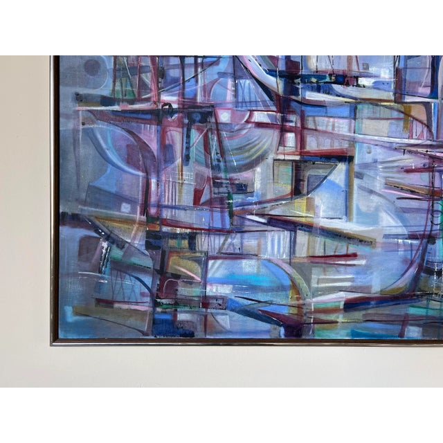 Oswaldo Gutierrez (1917) Cuban Artist Expressionist Oil on Canvas Painting For Sale - Image 9 of 13