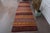 Tribal 1960 Vintage Anatolian Flatweave Kilim Runner - Handwoven Striped Rug With Geometric Tribal Motifs - Red Yellow Black Accent Rug For Sale - Image 3 of 9