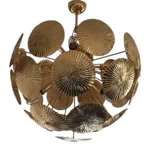 Early 21st Century Italian Hammer Brass Sputnik Chandelier