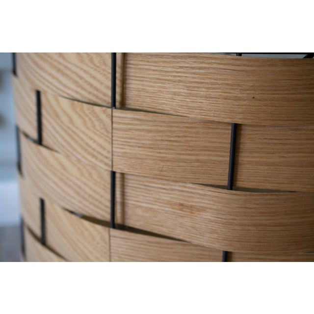 West Elm West Elm Oversized Bentwood Pendant Drum Shade For Sale - Image 4 of 6