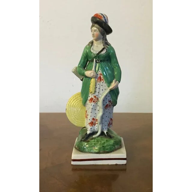 Antique Early 19th Century Staffordshire Pearlware Figure of a Lady Archer For Sale - Image 11 of 13