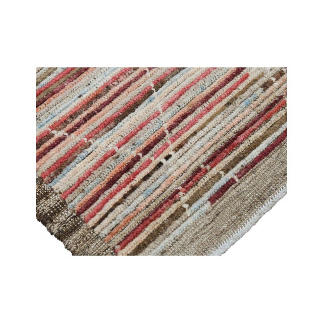 Unique Modern Hand Knotted Wool Rug For Sale In Los Angeles - Image 6 of 7