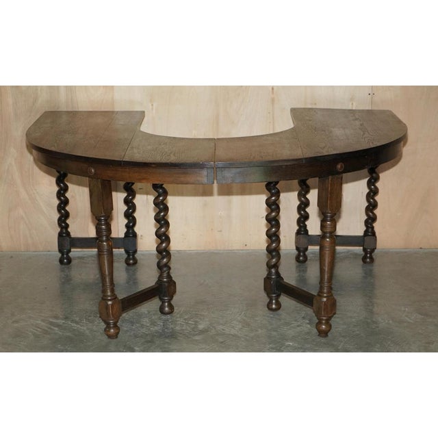 Very rare and highly collectable Jacobean revival circa 1860-1880 Hunt table with barley twist legs. A very good looking...