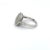 Unique Black & White Diamond Flip Ring Size 7 in 18k Solid White Gold For Sale - Image 11 of 16