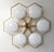 Brass 21st Century Hive Polished Brass Glossy White Murano Flush Mount by Fabio LTD For Sale - Image 8 of 9
