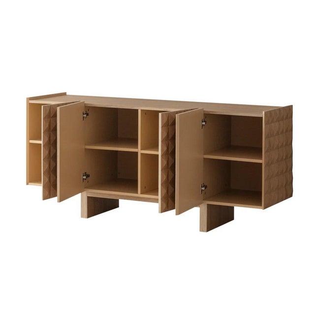 2020s Teatro Spike Design Luxury Wood Architectural Sideboard For Sale - Image 5 of 11