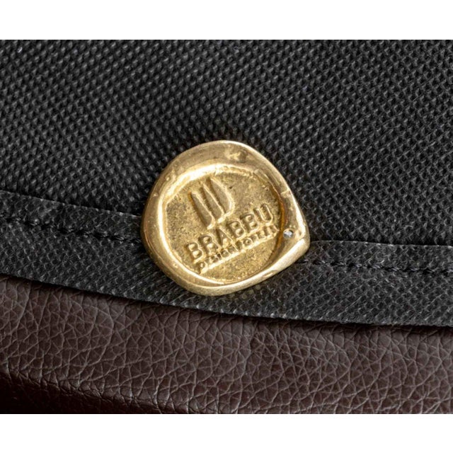 Brabbu Chocolate Leather Bar Stools, 3 For Sale - Image 9 of 9