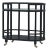 Black Painted Coastal Style Bar Cart For Sale