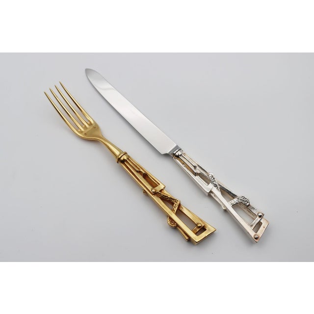 Gold Bronze Sonia Pieces by Richard Lauret, Set of 2 For Sale - Image 8 of 11